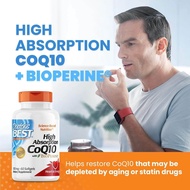 โคคิวเทน Doctors Best High Absorption CoQ10 with BioPerine 100 mg 60/120 Softgels / Coenzyme Q10