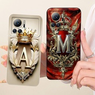 Infinix Note 12VIP X672 Case Infinix Note 12 VIP Cover Aesthetic Luxury A-Z Letters 2D Painted Silic