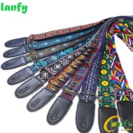 LANFY Guitar Strap, Ethnic Style Adjustable Guitar Belts, Bass Belts Embroidered Print Vintage High Quality Guitar Shoulder Belt Bass