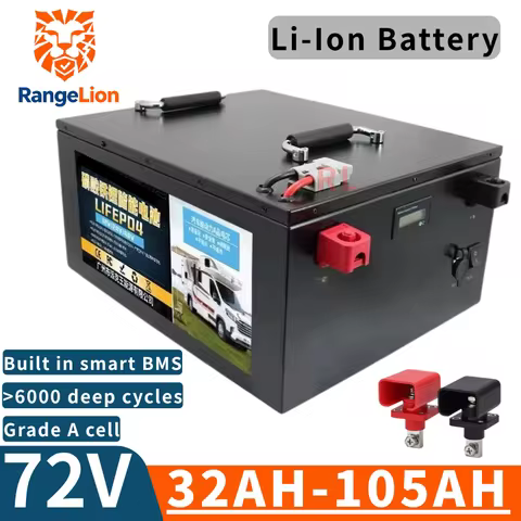 72V 30Ah 40Ah 55Ah 60Ah 80Ah 100Ah Li-ion Rechargeable Battery for 1000W 2000W Cruiser Sightseeing V