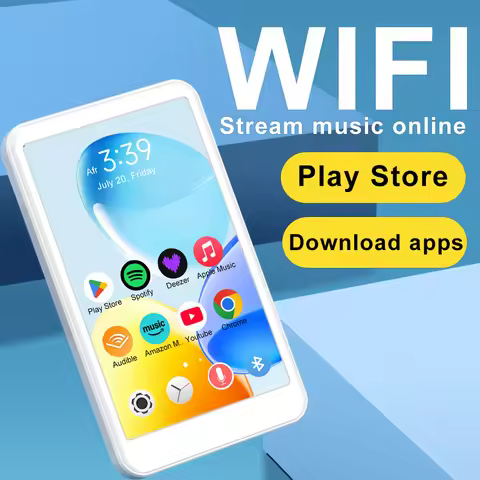WiFi MP3 Player with spotify Andrid 10 |4.0'' Mini Online Music Streaming | Play Store Download | St