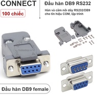 100 chiếc - Đầu hàn và vỏ ốp nhựa rắc cắm DB9 RS232