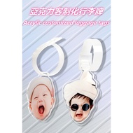 Customized Acrylic Luggage Tag Children's Luggage Tag Suitcase Identification Card Boarding Pass Air