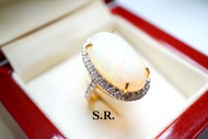 0%10 เดือน S.R.แหวนทองคำแท้น้ำหนักทอง 6 กรัม โอปอแท้ เม็ดละ 19 กะรัต เพชรเม็ดละ 0.03 ตังค์น้ำ100 สวย