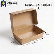 Lunch Box Kraft L (Sheet) Take Away Box - Foodgrade Food Container