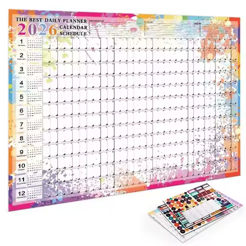 2026 Large Wall Calendar Annual Planner Agenda Organizer Yearly Daily Calendar To Do List Schedule W