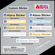 Custom Reflective Facebook Cutting Stickers Oracal Hologram Rainbow Chrome Rainbow Chrome Krum Custo