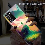 LED CASE for Samsung Flash Light Luminous Phone Case Samsung Note20Ultra Phone Case Simple Samsung N