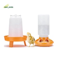 Top Filling Chick Feeder and Waterer Kit , Chick Feeder and Waterer with 3 Heights Adjustable Legs f