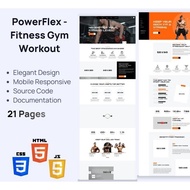 PowerFlex Fitness Gym & Workout HTML Website Template with Elegant Design | Responsive Gym & Fitness