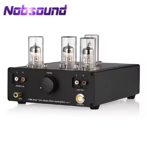 Nobsound Latest Little Bear T11 6N2/12AX7 Vacuum Tube Phono Turntable Preamp HiFi Pre-Amp MM RIAA Ph
