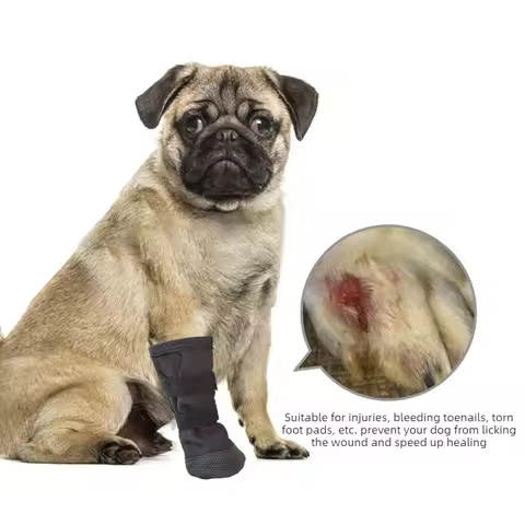 1PC 2PCS Waterproof Dog Wound Recovery Boot Paw Protector for Post Surgical Healing Protection Shoe 