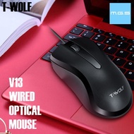 T-WOLF V12 / V13 USB WIRED STYLISH OPTICAL MOUSE. SIMILAR TO M100R B175 M238 MX350 M331 M800