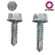 [READY STOCKS] HEX HEAD SELF DRILLING SCREW (50PCS) / SKREW KEPALA LAPAN EKOR UDANG / DSM HO THREAD 