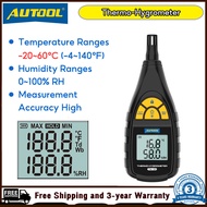 AUTOOL TM101 เซนเซอร์ความชื้นและอุณหภูมิเทอร์โม เหมาะสำหรับร้านซ่อมห้องนอนคลังสินค้าโรงพยาบาลและอีกม