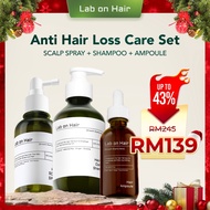 [PRE ORDER] Lab On Hair 3in1 Anti Hair Fall Shampoo + Ampoule + Scalp Spray - Root Booster for Hair 