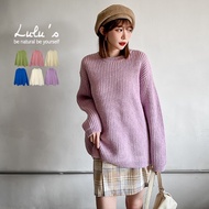 LULULS [A01211064] Clearing Stock Discount Sale M Round Neck Thick Knit Loose Top 6 Colors 1216