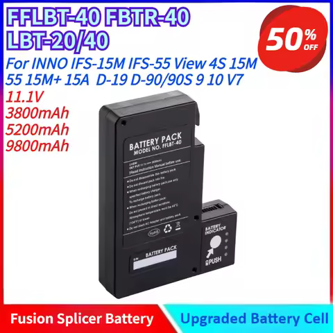 New Fusion Splicer Battery FFLBT-40 FBTR-40 LBT-20/40 for INNO IFS-15M IFS-55 View 4S 15M 55 15M+ 15
