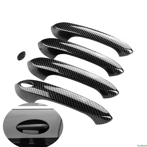 Black / Carbon Car Door Handle Cover Trim Auto Accessories For BMW 3 G20 G28 8-Series G14 G15 G16 X4