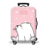 Elastic Travel Luggage Bag Protector Cover -We Bare Bears Pink 2