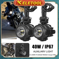 1 Pair 40W Motorcycle LED Auxiliary Fog Spot Light Safety Driving Lamp sport light motorcycle mini s