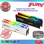 Kingston FURY BEAST RGB INTEL XMP 3.0 DDR5 32GB 16GB 8GB 6000MHZ 5600MHZ 5200MHZ BLACK WHITE PC Ram