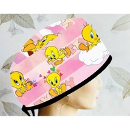 Doctor's Hat/Scrub Hat/Surgical Cap/Headcap Printing Premium/ Tweety Cartoon