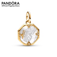 Pandora Butterfly 14k gold-plated medallion dangle