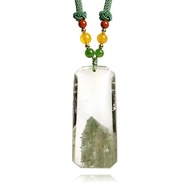 【正佳珠寶】綠幽靈 高品抹茶幽靈 金字塔無事牌 23.9g 綠幽靈