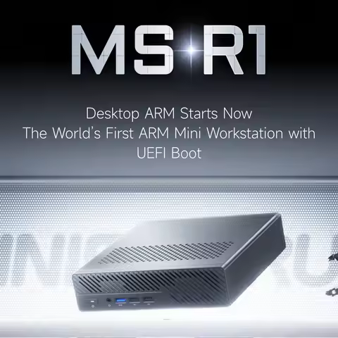 MINISFORUM MS-R1 Mini Workstation CIX ARM CP8180(12C/12T, up to 2.6GHz), 64/32G ECC LPDDR5 2x10G LAN