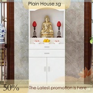 Counter Buddhist Altar Altar Shrine Guanyin Table Buddha Statue Table Home With Door Buddhist Cabine
