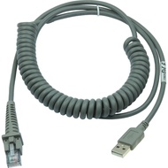 USB Coiled Cable 3 Meter for Zebra Barcode Scanner LS1203 LS2208 DS2208