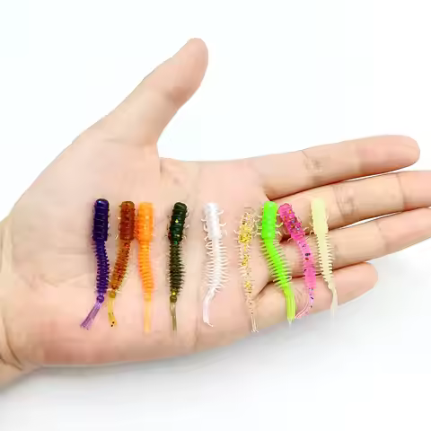 DUODUOYU 20PCS Mini Soft Fishing Lure 0.45g/45mm Ocean Rock Lure Bass Jig Wobblers Swimbait Artifici