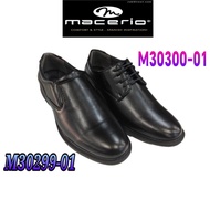 MACERIO SEMI LEATHER FORMAL BLACK SHOES M30299 / M30300
