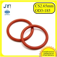 Red silicone O-ring sealing ring CS2.65mm*ID3-185mm waterproof ring high temperature resistant seali