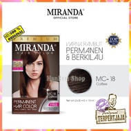 Miranda Hair Color MC-18 Coffee Pewarna Rambut Permanen Aman Original Pewarna Rambut Cerah Cat Rambu