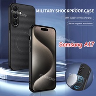 For Samsung A17 4G 2025 Carbon Fiber Pattern Magnetic Phone Case For Samsung A17 Samsung A07 Samsung
