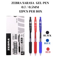 {DOSSVETT}ZEBRA SARASA JJ15 GEL PEN & REFILL 0.7MM/0.5MM BLACK BLUE RED