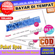 Paket Tes Pack Kehamilan OneMed 3 pc Strip Tespek / Test Pack / HCG ( PRIVASI TERJAGA ) Medicom Test