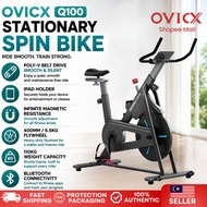OVICX Q100 Stationary Spin Bike with Magnetic Resistance for Indoor Exercise