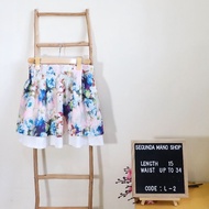 Preloved Ppus Size Floral Skort Skirt and Short in One Garterized Waist | Segunda Mano Shop - L-2