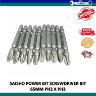 SAISHO POWER BIT SCREWDRIVER BIT 65MM PH2 X PH2 (PACK OF 10 PCS)