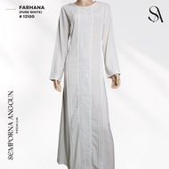 PUTIH White MUSLIMAH Robe - Embroidered | Total 13100
