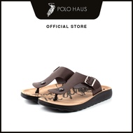 POLO Men's Comfort T-Strap Sandals -B92410-MI1-33P-COFFEE