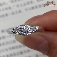 High-end Angel Eye Ring Light Luxury Versatile Daily Floating Marquise Fashion Ring Marquise Diamond
