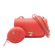 【二手】香奈兒 Matelasse AS1094 單肩包，RED羊皮（羊皮），帶零錢包，翻蓋包，女士，二手 A