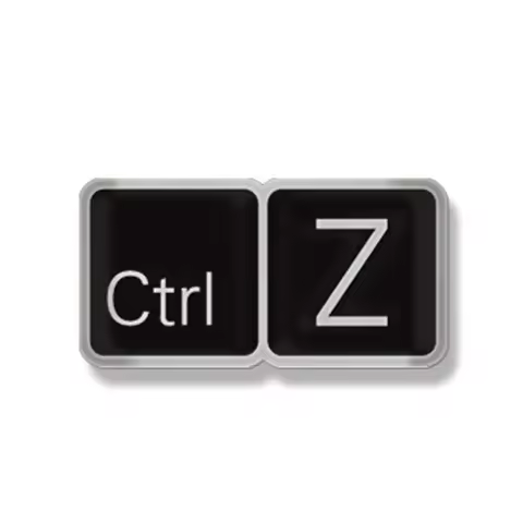 Ctrl Z Brooch just undo enamel pin computer keyboard buttons badge dreamy decor for real life