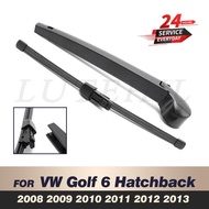 Wiper 11" Rear Wiper Blade &amp; Arm Set Kit For VW Golf 6 Hatchback 2008 2009 2010 2011 2012 2013 Windshield Windscreen Rear Window