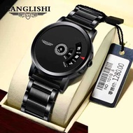 【With Box】LANGLISHI Brand Fashion Men's Waterproof Quartz Watches Stainless Steel Strap Automatic Non-mechanical Male Watch 606