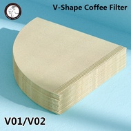 กระดาษกรองสีไม้กระดาษกรองกาแฟ V60กระดาษกรองทรงกรวย N เครื่องชงกาแฟทำมือสำหรับใช้ในบ้าน